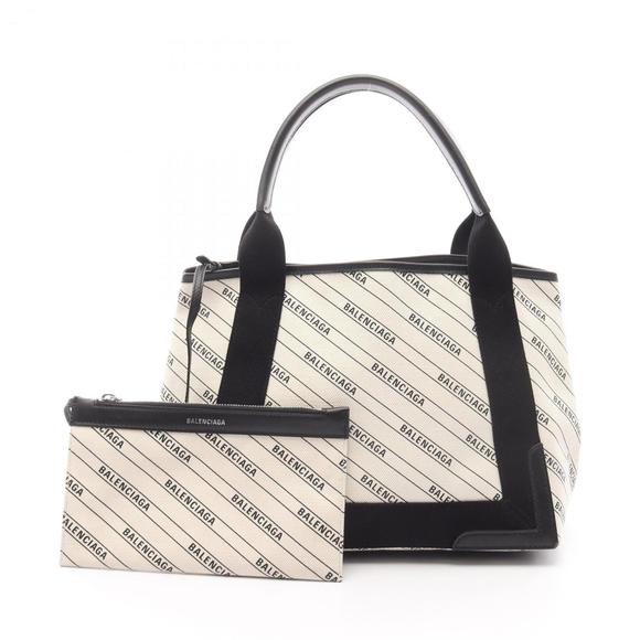 Balenciaga BALENCIAGA NAVY CABAS S Navy Cabas Tote Bag, Canvas, Women's, Blac... - Picture 1 of 10